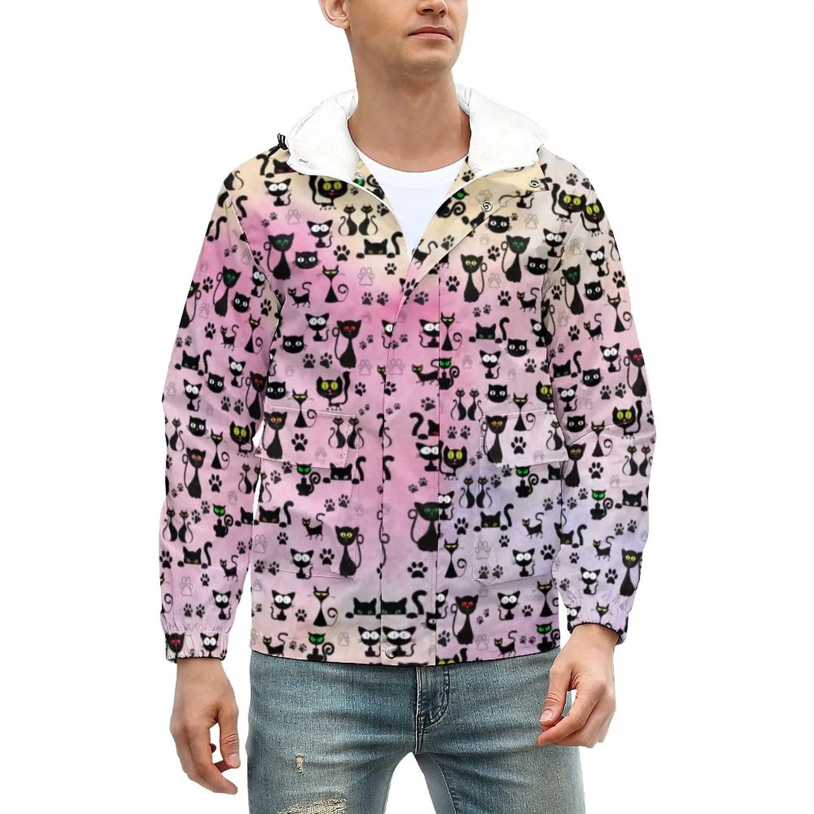 Funny Black Cat And Paw Thick Warm Jackets Ombre Print Waterproof Winter Coats Retro Casual Jacket Classic Big Size Windbreak
Funny Black Cat And Paw Thick Warm Jackets Ombre Print Waterproof Winter Coats Retro Casual Jacket Classic Big Size Windbreak