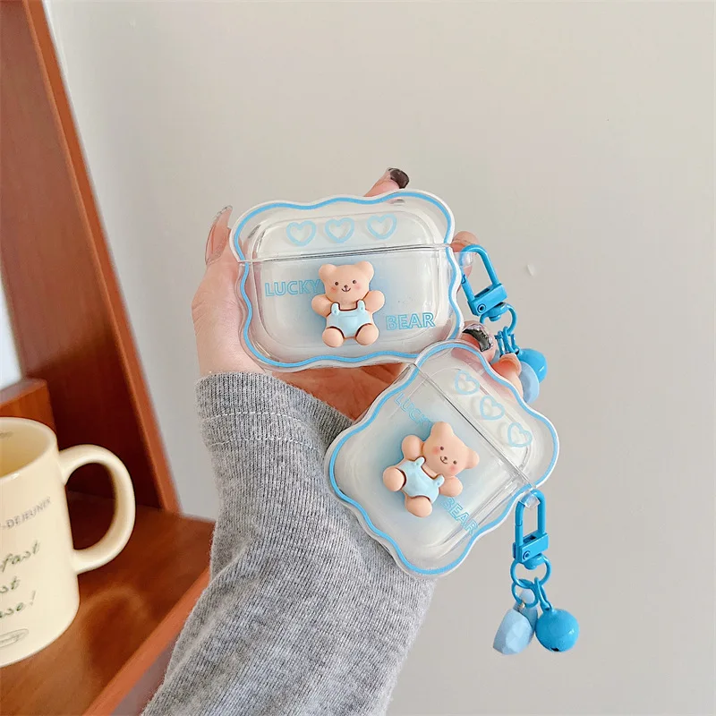 

Cartoon 3D Teddy Bear Earphone Cover for Apple Airpods Pro 3 Case for Airpods 3 3rd Generation Air Pod 2 1 Case