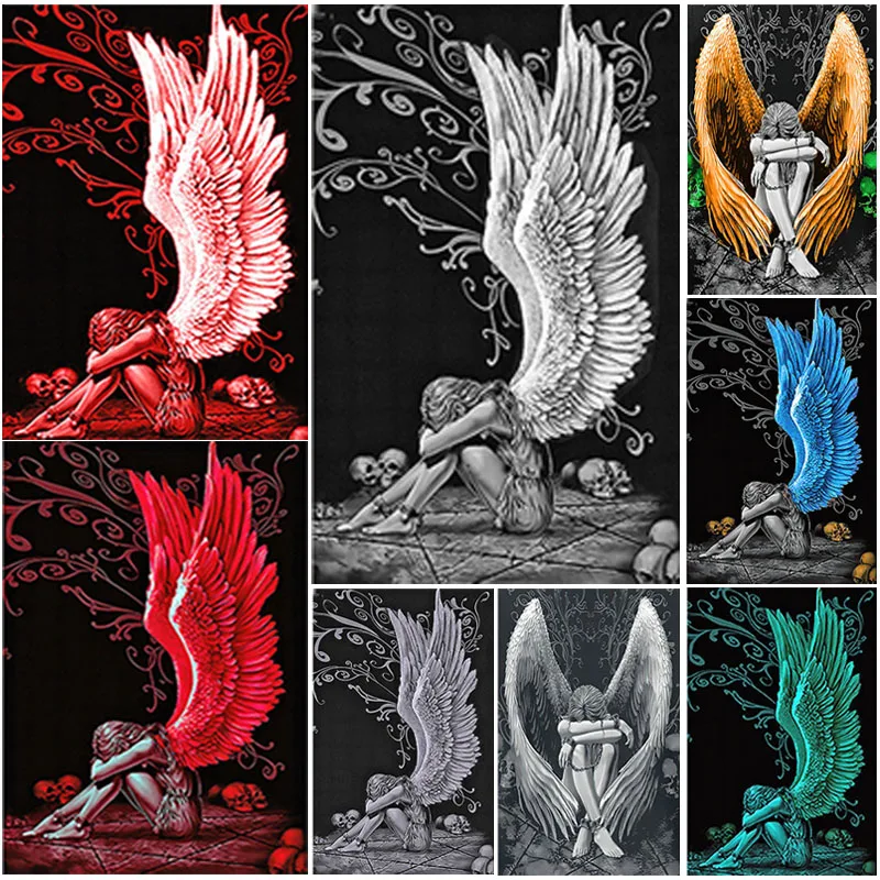 Full Round Drill DIY Diamond Painting Kits Angel Wings Mosaic 5D Diamond Embroidery Cross Stitch Picture Rhinestone Home Decor 
Full Round Drill DIY Diamond Painting Kits Angel Wings Mosaic 5D Diamond Embroidery Cross Stitch Picture Rhinestone Home Decor