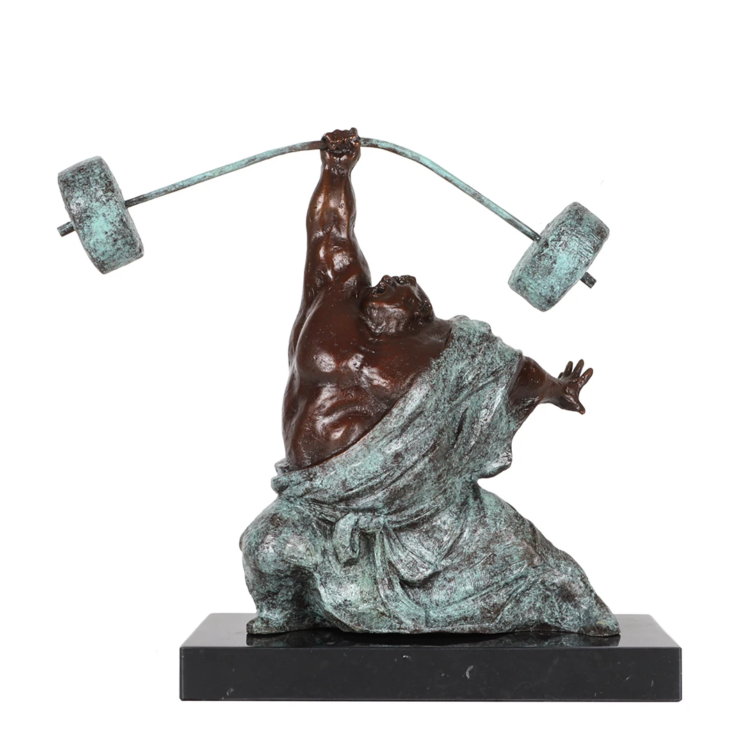 Bronze Muscular Weightlifting Man Statue Sport Sculpture Art Marble Base Gorgeous Home Decoration
Bronze Muscular Weightlifting Man Statue Sport Sculpture Art Marble Base Gorgeous Home Decoration