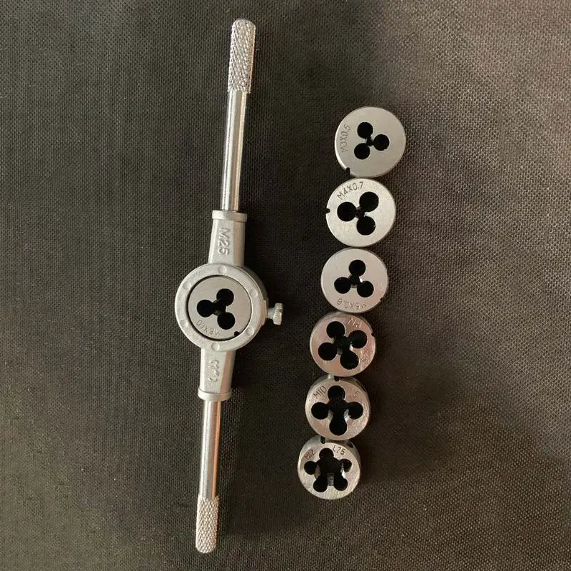 8pcs Metric Adjustable Tap Die Wrench Set M3/4/5/6/8/10/12 Screw Thread Taper Hand Tool Kits
8pcs Metric Adjustable Tap Die Wrench Set M3/4/5/6/8/10/12 Screw Thread Taper Hand Tool Kits