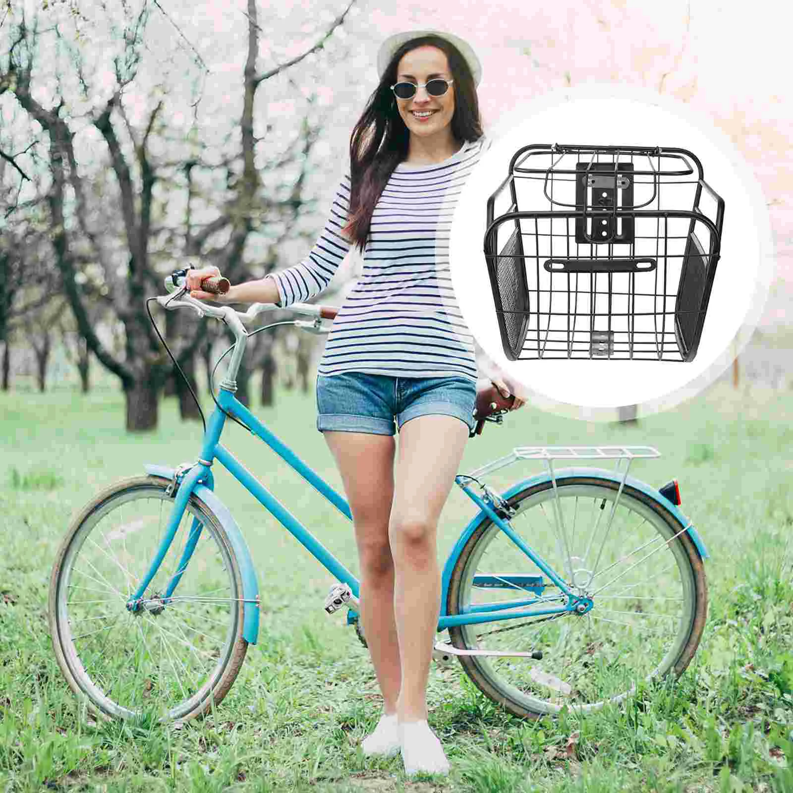 Electric Basket Flip-over Front Hanging Storage Bike Basket Cargo with Cover for Cycling (Black)
Electric Basket Flip-over Front Hanging Storage Bike Basket Cargo with Cover for Cycling (Black)