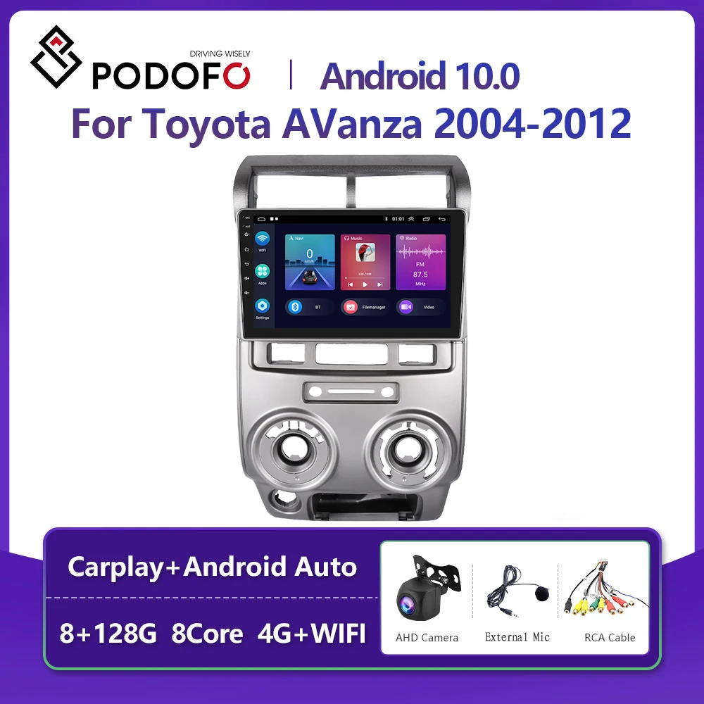 Автомагнитола Podofo для Toyota AVanza, Автомагнитола для Toyota AVanza 2004-2012 г., мультимедийный видеоплеер, навигация, стерео, GPS, Android, 2din dvd
Автомагнитола Podofo для Toyota AVanza, Автомагнитола для Toyota AVanza 2004-2012 г., мультимедийный видеоплеер, навигация, стерео, GPS, Android, 2din dvd