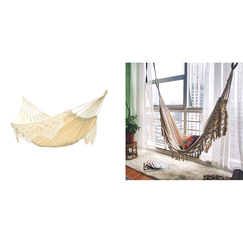 2 Person Hammock Large Bohemian Macrame Fringe Double Hammock Swing Net Chair Outdoor Indoor Hanging Decor
2 Person Hammock Large Bohemian Macrame Fringe Double Hammock Swing Net Chair Outdoor Indoor Hanging Decor