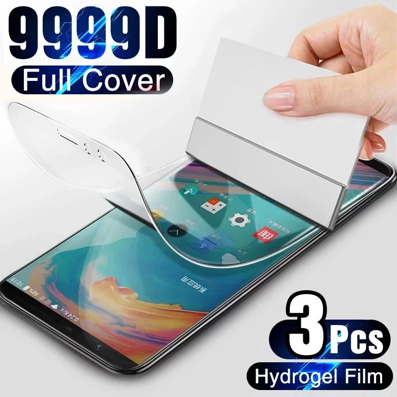 

3PCS 9H film For Oneplus 8T 9 7T 6T 5T 7 6 5 5T 3 3T Protective Hydrogel Film For Oneplus Nord N100 N10 5G Screen protector