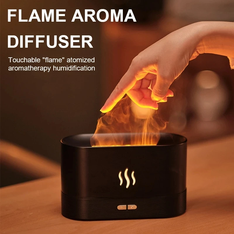 Flame Aroma Diffuser 250ML Simulation Flame Night Light USB Ultrasonic Mist Air Essential Oil Humidifier for Home Office Bedroom 
Flame Aroma Diffuser 250ML Simulation Flame Night Light USB Ultrasonic Mist Air Essential Oil Humidifier for Home Office Bedroom