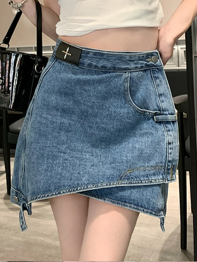 Повседневная Облегающая джинсовая юбка с высокой талией, асимметричная трапециевидная юбка, Новинка лета 2022, модная женская одежда в Корей...
Повседневная Облегающая джинсовая юбка с высокой талией, асимметричная трапециевидная юбка, Новинка лета 2022, модная женская одежда в Корей...