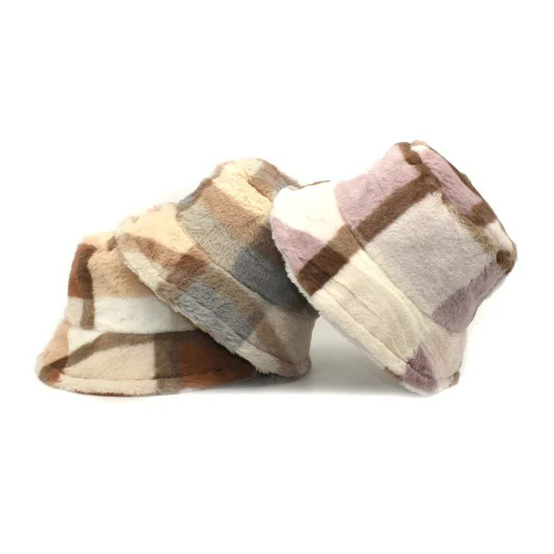 Winter Plaid Pattern Faux Fur Fluffy Bucket Hats Women Outdoor Warm Sun Hat Soft Velvet Furly Fisherman Cap Lady Fashion Panama
Winter Plaid Pattern Faux Fur Fluffy Bucket Hats Women Outdoor Warm Sun Hat Soft Velvet Furly Fisherman Cap Lady Fashion Panama