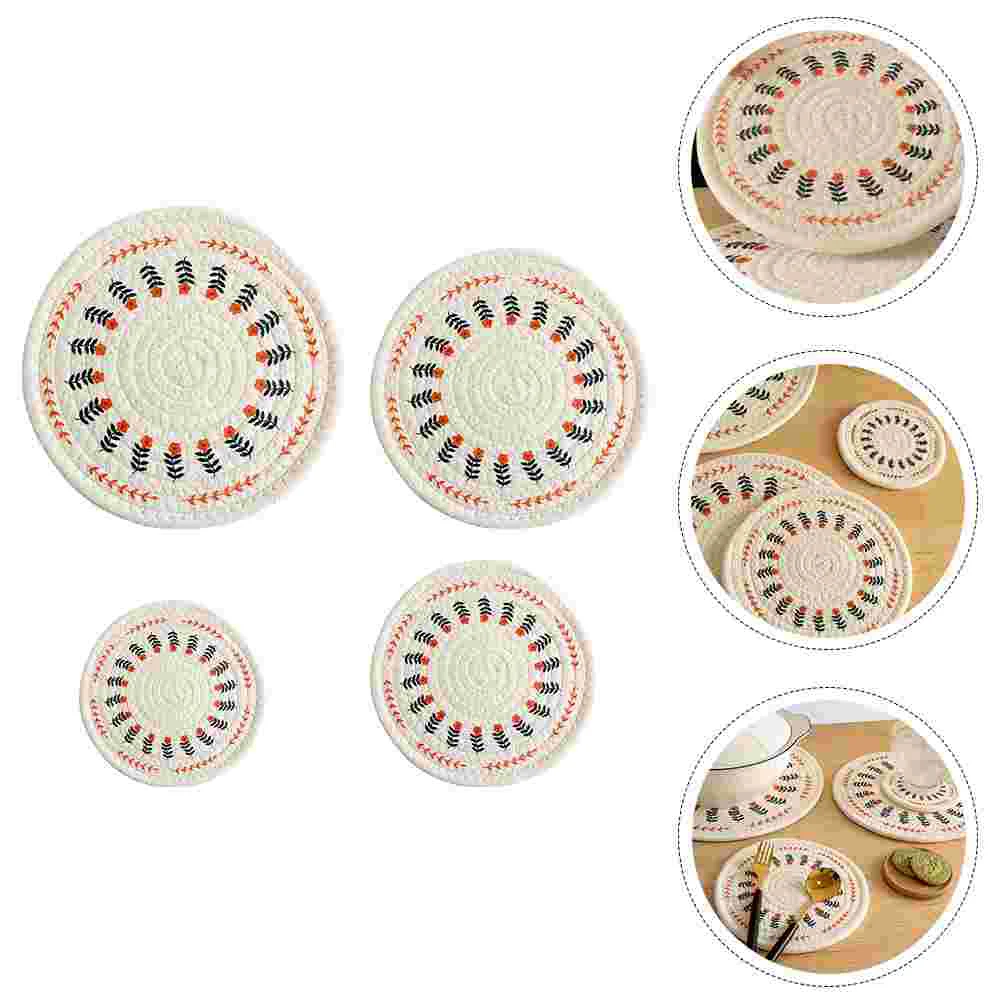 4Pcs Knitted Tableware Mat Decorative Tableware Pad Heat-insulation Knitted Coaster Nordic Plate Mat
4Pcs Knitted Tableware Mat Decorative Tableware Pad Heat-insulation Knitted Coaster Nordic Plate Mat