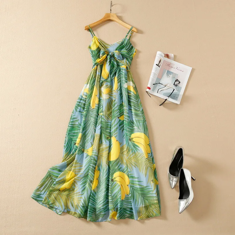 Женская одежда в европейском и американском стиле, новое весеннее модное плиссированное платье без рукавов с поясом, бантом и V-образным вырезом и принтом в виде растений 
Женская одежда в европейском и американском стиле, новое весеннее модное плиссированное платье без рукавов с поясом, бантом и V-образным вырезом и принтом в виде растений