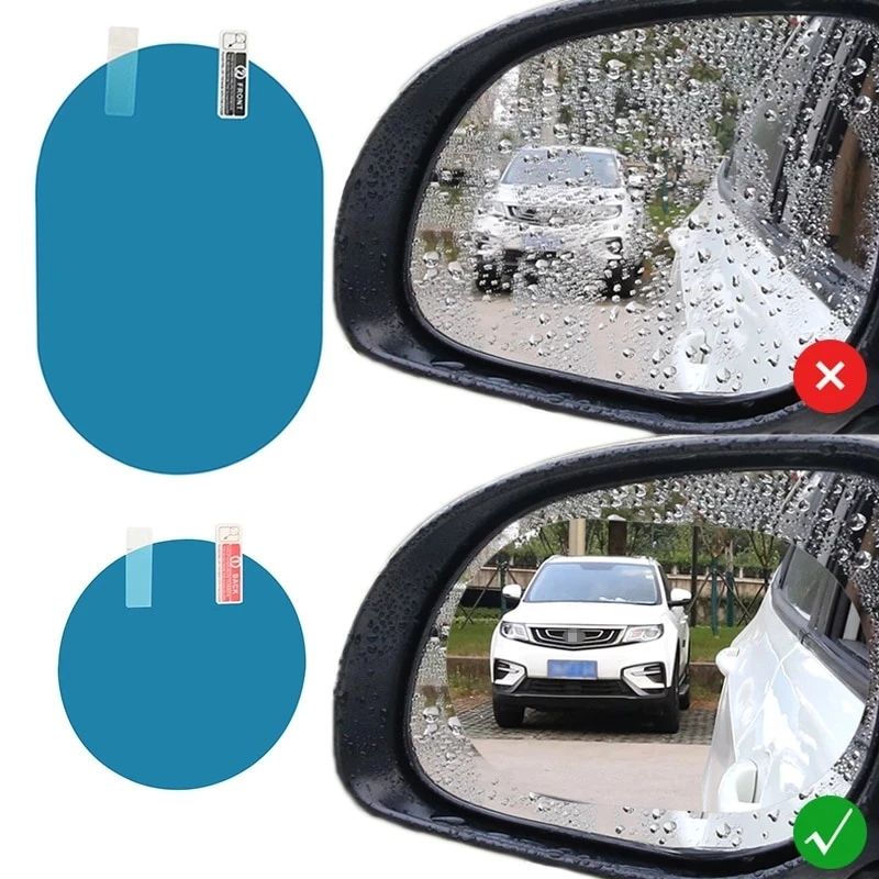 

2PCS Car Sticker Rainproof Film For Car Rearview Mirror Car Rearview Mirror Rain Film Clear Sight In Rainy Days Auto Film