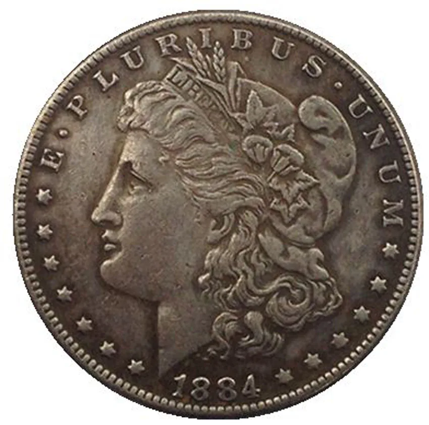 США доллар Моргана 1884CC, латунь с серебряным покрытием, копия монет, реплики декоративных поделок, принимаются индивидуальные элементы
США доллар Моргана 1884CC, латунь с серебряным покрытием, копия монет, реплики декоративных поделок, принимаются индивидуальные элементы