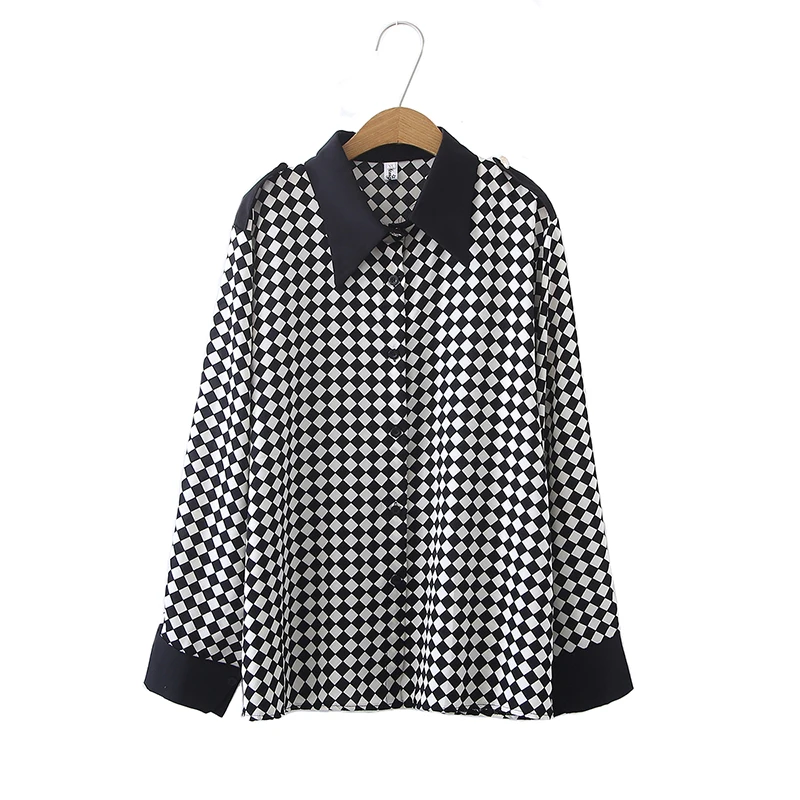 2022 Lady Spring&Autumn Fashionable Retro Contrasting Colors Plaid Chiffon Shirt Blouse
2022 Lady Spring&Autumn Fashionable Retro Contrasting Colors Plaid Chiffon Shirt Blouse