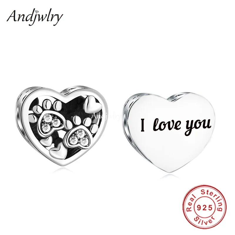 Fit Bracelet Charms Silver 925 Original I Love You Puggy Dog Paw Print Heart Bead Bracelet&Bangle Jewelry Berloque
Fit Bracelet Charms Silver 925 Original I Love You Puggy Dog Paw Print Heart Bead Bracelet&Bangle Jewelry Berloque
