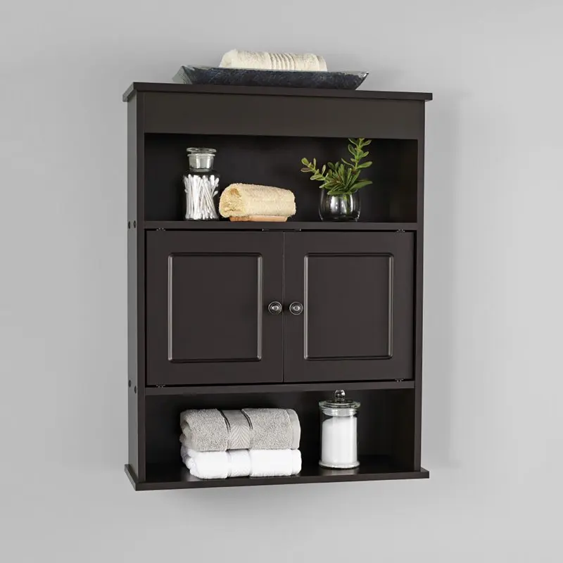Bathroom Wall Mounted Storage Cabinet with 2 Shelves, Espresso
Bathroom Wall Mounted Storage Cabinet with 2 Shelves, Espresso
