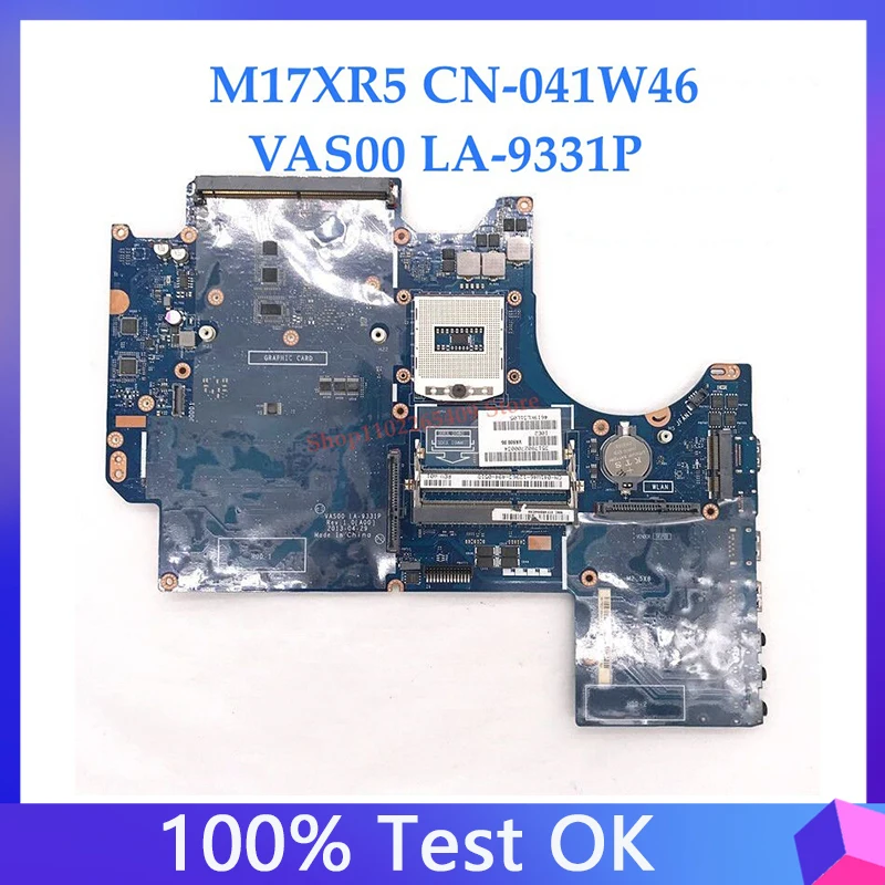 High Quality CN-041W46 041W46 41W46 VAS00 LA-9331P For Alienware M17XR5 M17X R5 Laptop Motherboard HM86 DDR3 100% Full Tested OK
High Quality CN-041W46 041W46 41W46 VAS00 LA-9331P For Alienware M17XR5 M17X R5 Laptop Motherboard HM86 DDR3 100% Full Tested OK
