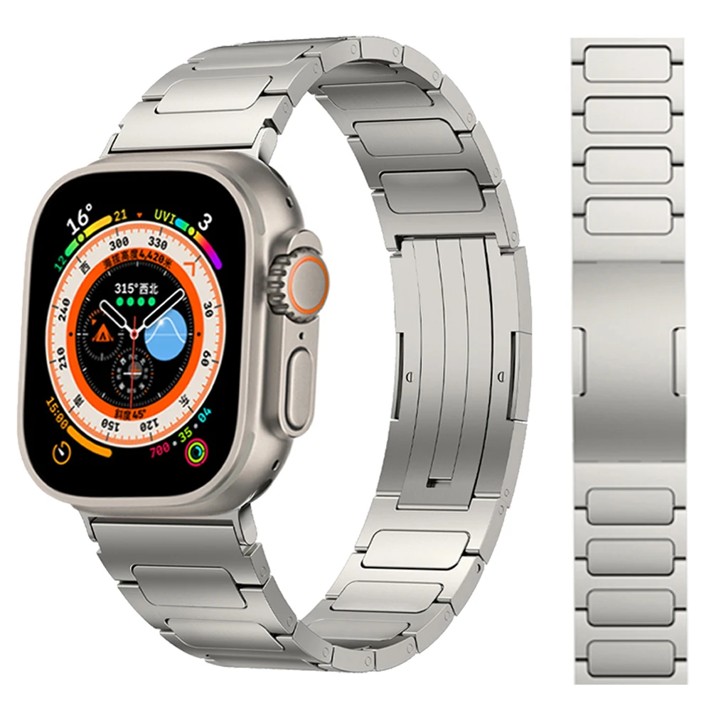 Ремешок из титанового сплава для Apple Watch Ultra 1 2 49 мм 45 мм 41 мм 44 42 мм, мужской деловой браслет для iWatch Series 9 8 7 6 SE
Ремешок из титанового сплава для Apple Watch Ultra 1 2 49 мм 45 мм 41 мм 44 42 мм, мужской деловой браслет для iWatch Series 9 8 7 6 SE