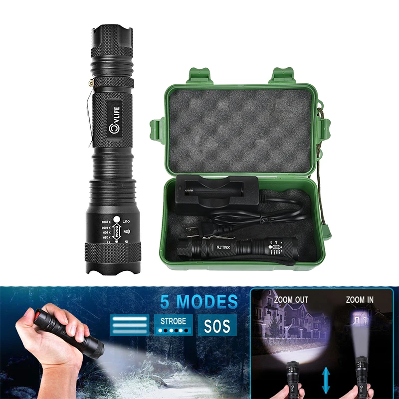 EZshoot Super Bright Long Range Powerful LED Flashlight With Protective Case And Battery Rechargeable orch Light High Zoomable
EZshoot Super Bright Long Range Powerful LED Flashlight With Protective Case And Battery Rechargeable orch Light High Zoomable