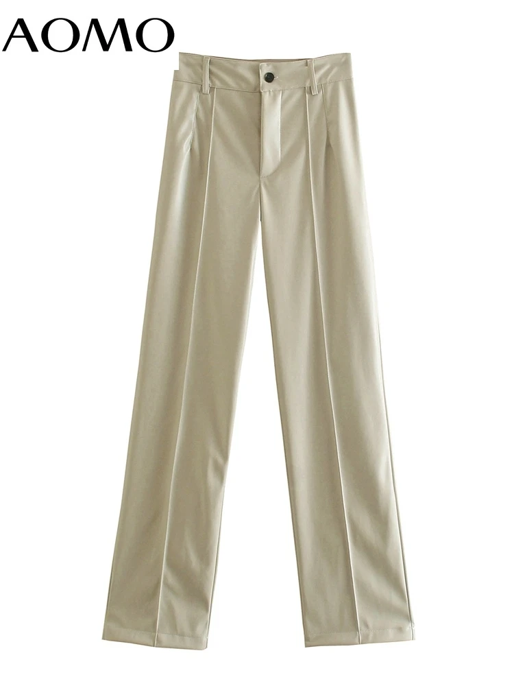AOMO 2022 Fashion Women Solid Black Faux Leather Suit Pants Trousers Pockets Office Lady Elegant Pants Pantalon JE51A
AOMO 2022 Fashion Women Solid Black Faux Leather Suit Pants Trousers Pockets Office Lady Elegant Pants Pantalon JE51A