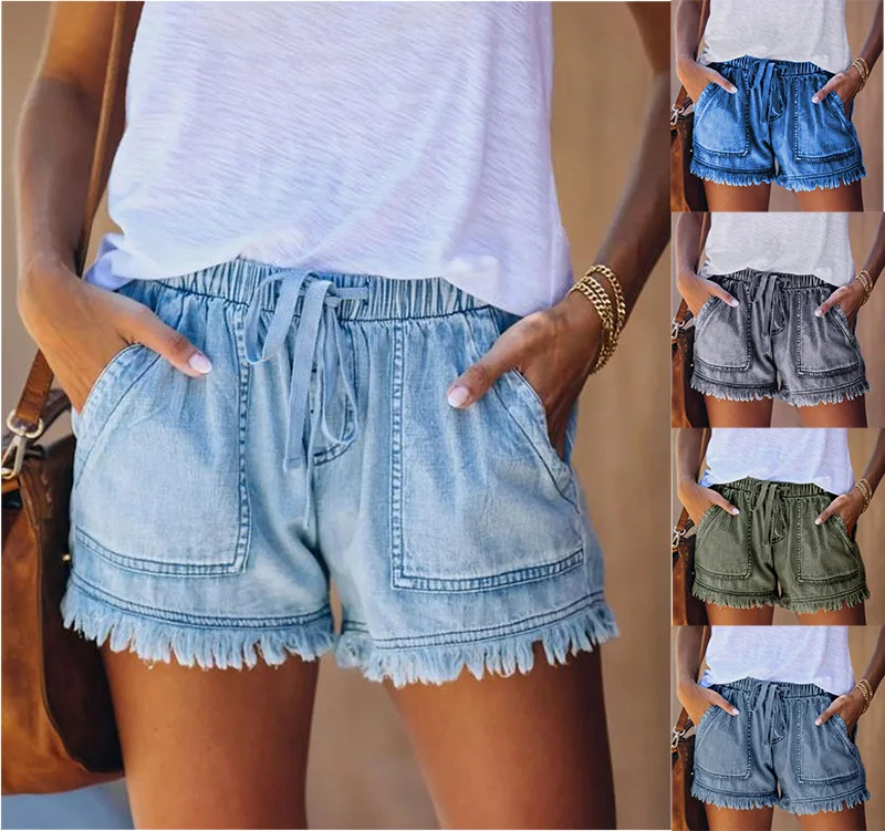Elastic Waist Drawstring Casual High Waist Slim Denim Shorts Woman Shorts Shorts for Women Shorts Jean Shorts
Elastic Waist Drawstring Casual High Waist Slim Denim Shorts Woman Shorts Shorts for Women Shorts Jean Shorts