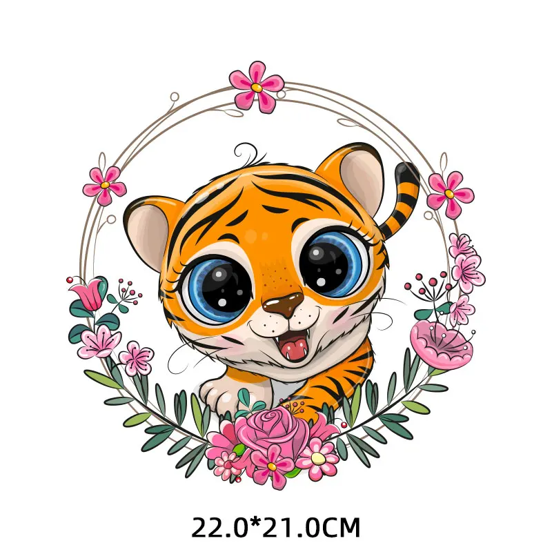 Cartoon Cute Flowers Tiger Patches Iron-on Transfers for Clothing Thermoadhesive Patch Stickers on Clothes Kids T-Shirt Applique
Cartoon Cute Flowers Tiger Patches Iron-on Transfers for Clothing Thermoadhesive Patch Stickers on Clothes Kids T-Shirt Applique