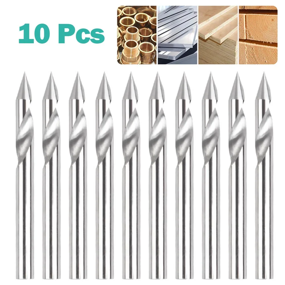 10pcs 30 Degree CNC V Groove Router Bits 1/8 Inch Round Shank Milling Cutter 30 Degree For Engraving Milling Power Tools Parts
10pcs 30 Degree CNC V Groove Router Bits 1/8 Inch Round Shank Milling Cutter 30 Degree For Engraving Milling Power Tools Parts