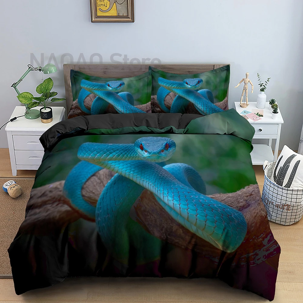 Animal Duvet Cover Set Snake Pattern Bedding Set for Adult Bedclothes Single Double King Queen Size Comforter Cover 2/3 PCS
Animal Duvet Cover Set Snake Pattern Bedding Set for Adult Bedclothes Single Double King Queen Size Comforter Cover 2/3 PCS