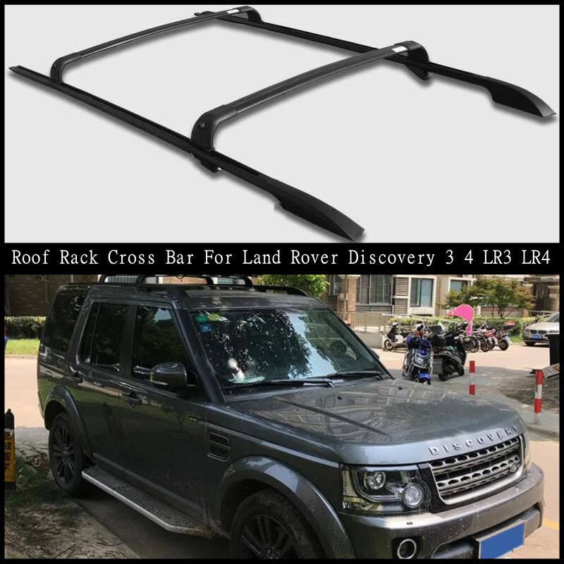 

Roof Rack Cross Bar For Land Rover Discovery 3 4 LR3 LR4 2004-2016 Aluminum Alloy Rails Luggage Racks Carrier Bars Top Rail Boxe