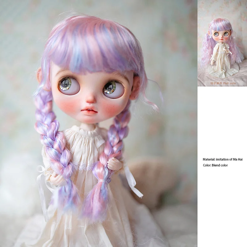 BJD Doll Wig For Blythe Size Doll Accessories Wig Toy Tress For Dolls Faux Mohair Fashion Girls Dolls Colored Braids
BJD Doll Wig For Blythe Size Doll Accessories Wig Toy Tress For Dolls Faux Mohair Fashion Girls Dolls Colored Braids