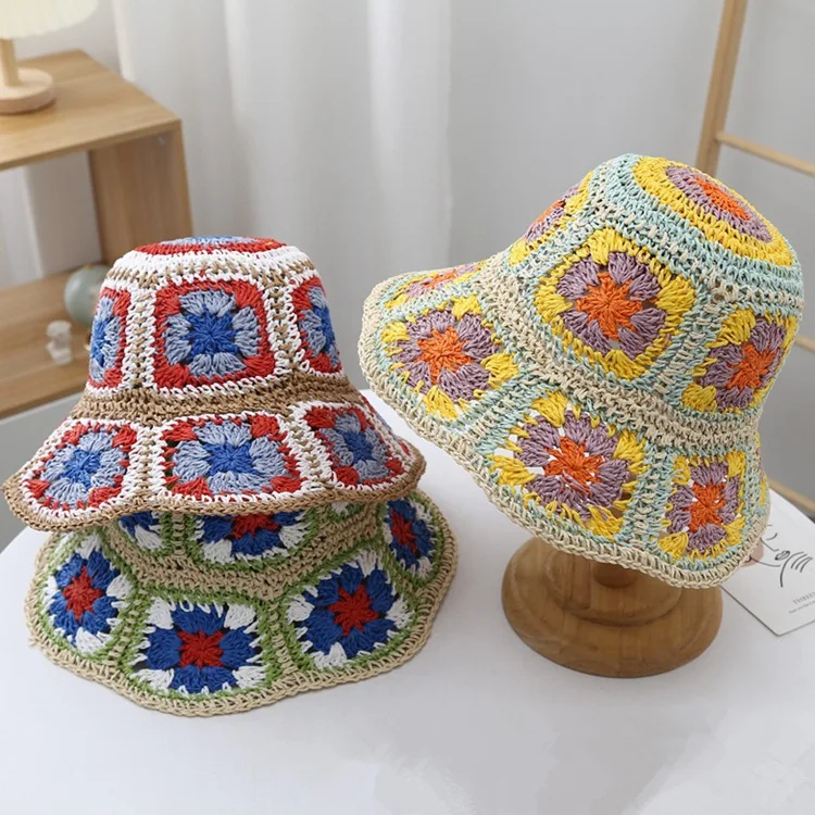 Handmade Crochet Straw Hat Niche Retro Straw Hat Beach Sun Protection Flower Big Brim Shape Summer Women's Basin Hat Bucket Hat
Handmade Crochet Straw Hat Niche Retro Straw Hat Beach Sun Protection Flower Big Brim Shape Summer Women's Basin Hat Bucket Hat