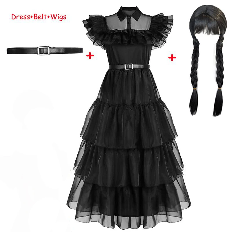 Wednesday Addams Cosplay For Girl Costume 2023 New Vestidos For Kids Girls Mesh Party Dresses Carnival Costumes 5-14 Years Old
Wednesday Addams Cosplay For Girl Costume 2023 New Vestidos For Kids Girls Mesh Party Dresses Carnival Costumes 5-14 Years Old