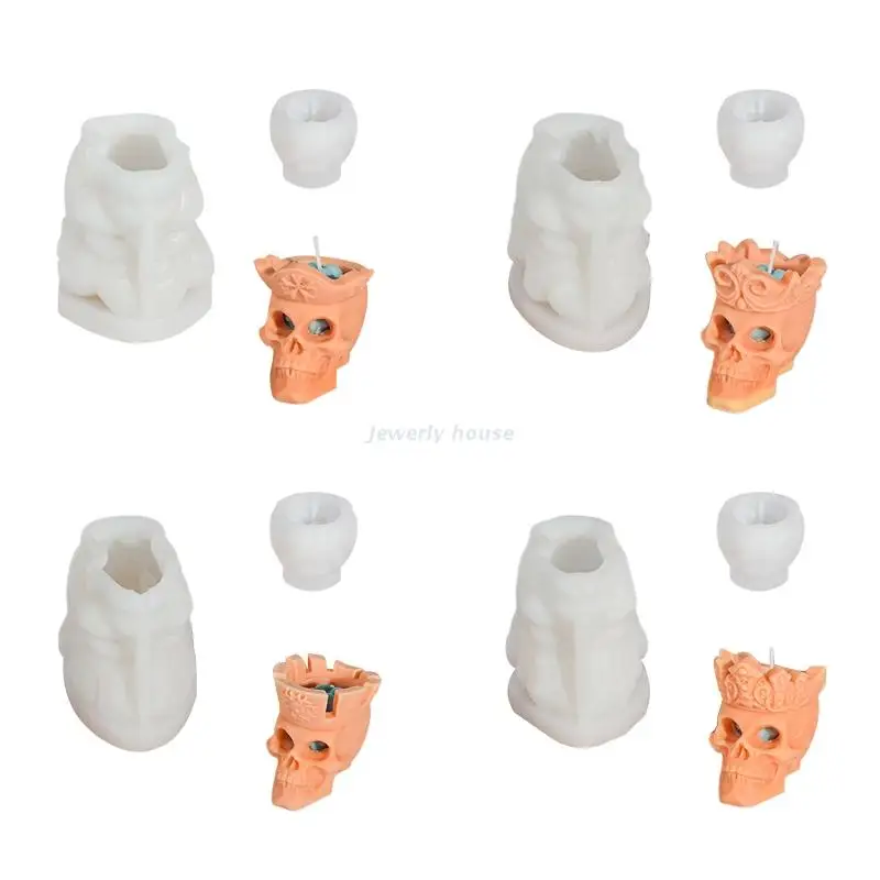 3D Halloween Horror Split Skull Shape Silicone Mold for DIY Decoration Making Soap Candle Melt Resin Polymer Clay LXAE
3D Halloween Horror Split Skull Shape Silicone Mold for DIY Decoration Making Soap Candle Melt Resin Polymer Clay LXAE