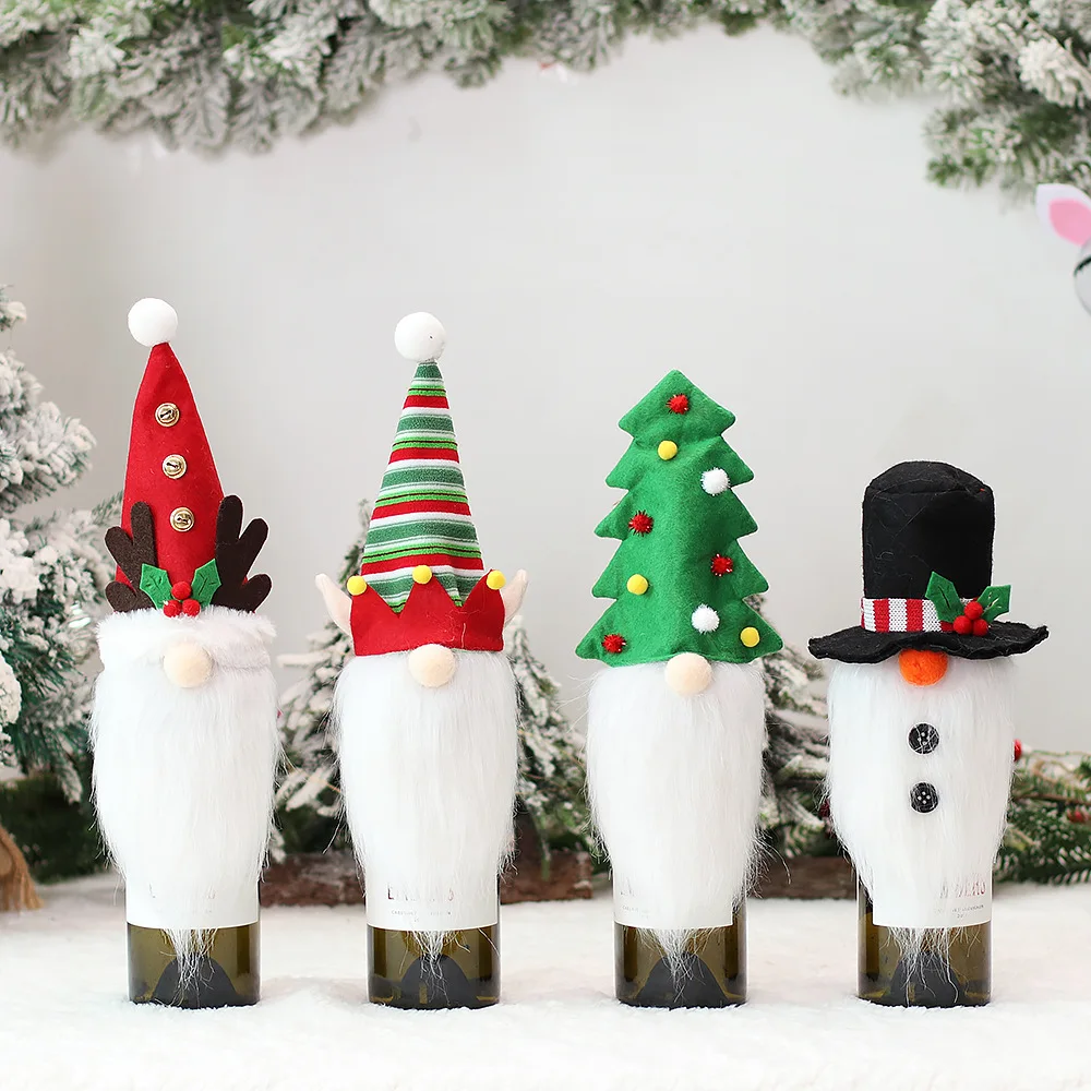 Christmas Decoration Faceless Doll Wine Bottle Cover Holiday Party Dress Up Champagne Noel Xmas Home Living Room Table Ornaments
Christmas Decoration Faceless Doll Wine Bottle Cover Holiday Party Dress Up Champagne Noel Xmas Home Living Room Table Ornaments