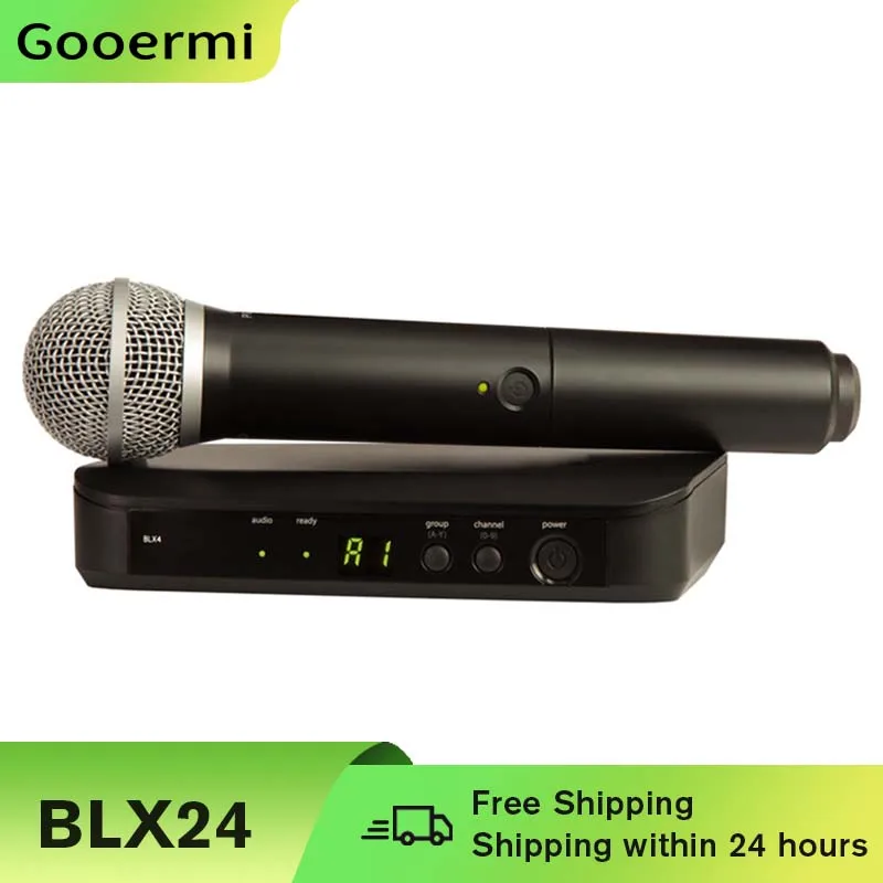 BLX24 Wireless Microphone Professional Handheld Karaoke Microphone With Receiver Wireless Mic System For Stage Performance/Ktv
BLX24 Wireless Microphone Professional Handheld Karaoke Microphone With Receiver Wireless Mic System For Stage Performance/Ktv
