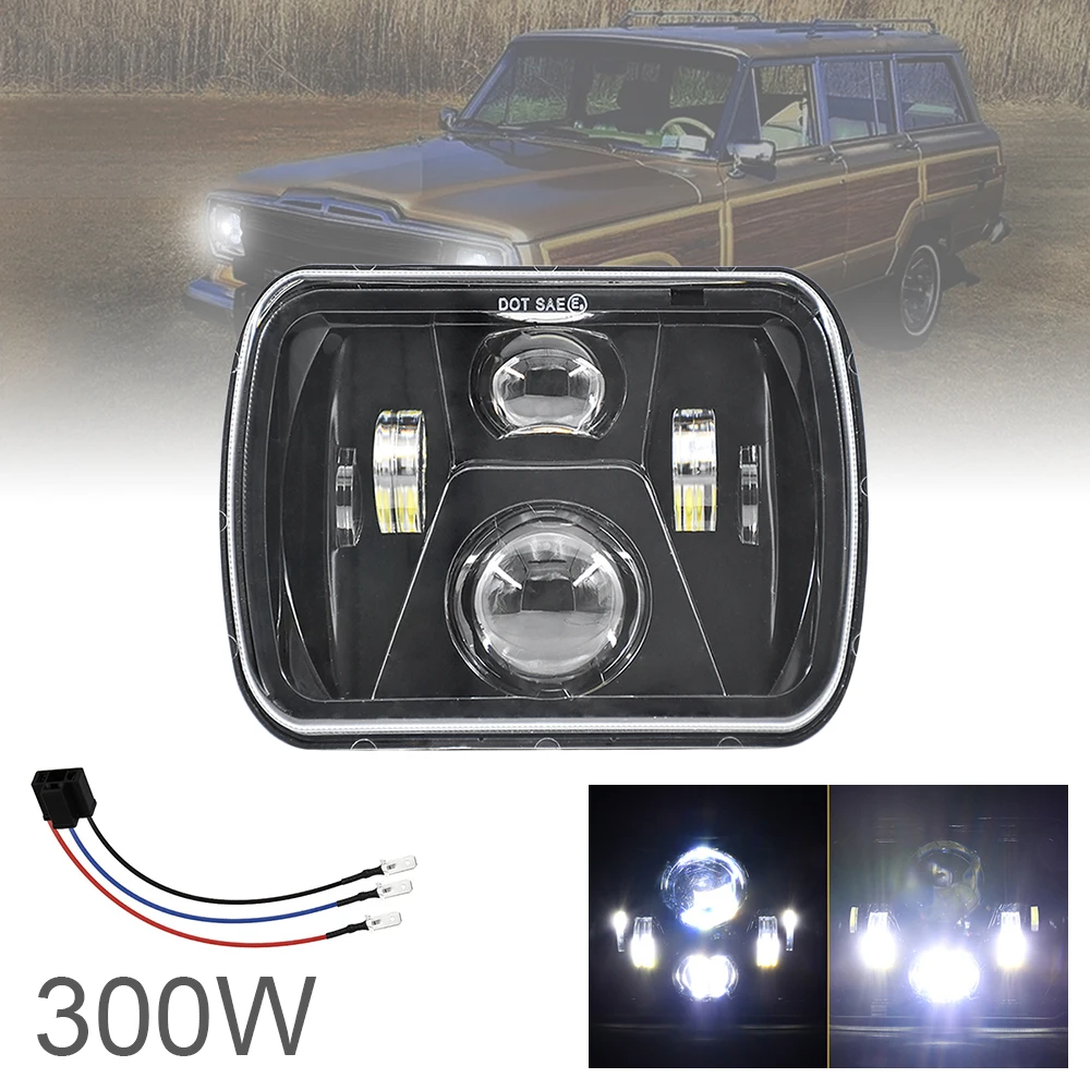 300W 5x7 Inch Led Headlights 7x 6 Led Sealed Beam Headlamp with High Low Beam Led Headlight Replacement for Toyota Pickup Truck
300W 5x7 Inch Led Headlights 7x 6 Led Sealed Beam Headlamp with High Low Beam Led Headlight Replacement for Toyota Pickup Truck