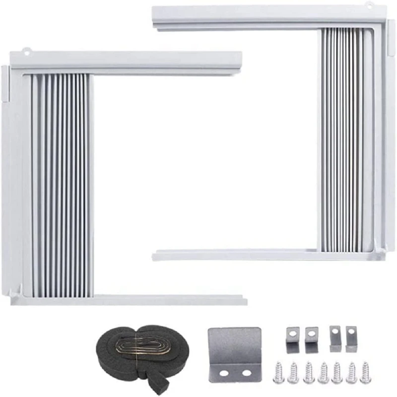 Window Air Conditioner Side Panels With Frame, Room AC Accordion Filler Curtain Kit Replacement Parts Adjustable With Frame
Window Air Conditioner Side Panels With Frame, Room AC Accordion Filler Curtain Kit Replacement Parts Adjustable With Frame