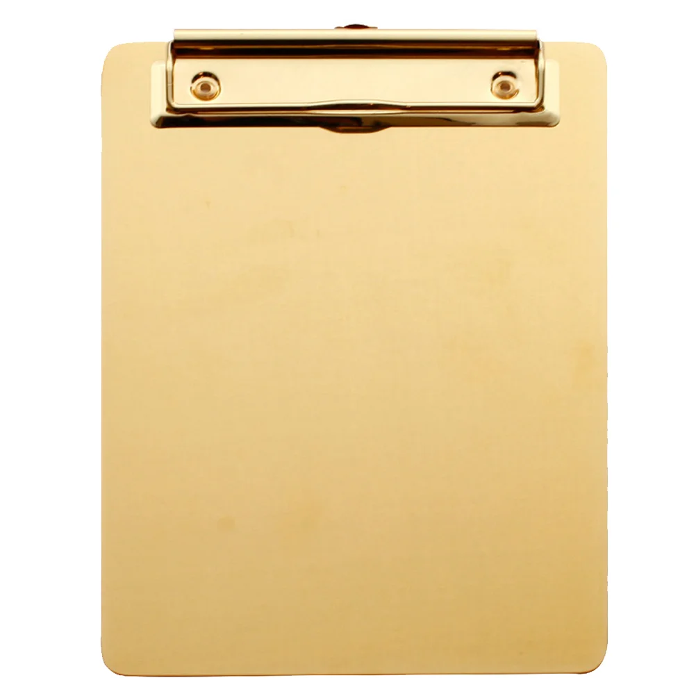 Stainless Steel A4 Clipboard File Organizer Writing Pad Board Memo Paper Holder for Office School Home Golden Size
Stainless Steel A4 Clipboard File Organizer Writing Pad Board Memo Paper Holder for Office School Home Golden Size
