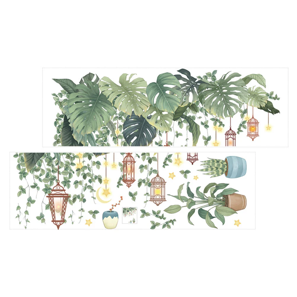 2Pcs Stickers Green Plants Decals Sticker Window Tropical Leaf Wallpaper Pot Wall Stickers
2Pcs Stickers Green Plants Decals Sticker Window Tropical Leaf Wallpaper Pot Wall Stickers