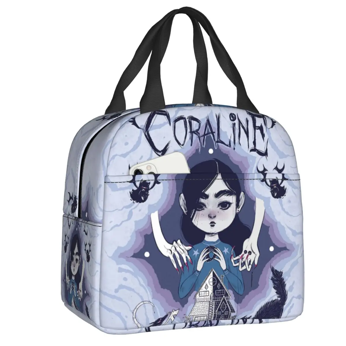 Halloween Coraline Horror Movie Resuable Lunch Box Women Waterproof Thermal Cooler Food Insulated Lunch Bag Kids School Children
Halloween Coraline Horror Movie Resuable Lunch Box Women Waterproof Thermal Cooler Food Insulated Lunch Bag Kids School Children