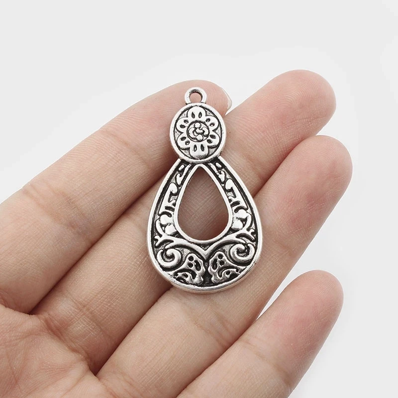 10Pcs Tibetan Silver Chandelier Charms Boho Hollow Water Drop Pendant For DIY Jewelry Necklace Earring Making Findings
10Pcs Tibetan Silver Chandelier Charms Boho Hollow Water Drop Pendant For DIY Jewelry Necklace Earring Making Findings