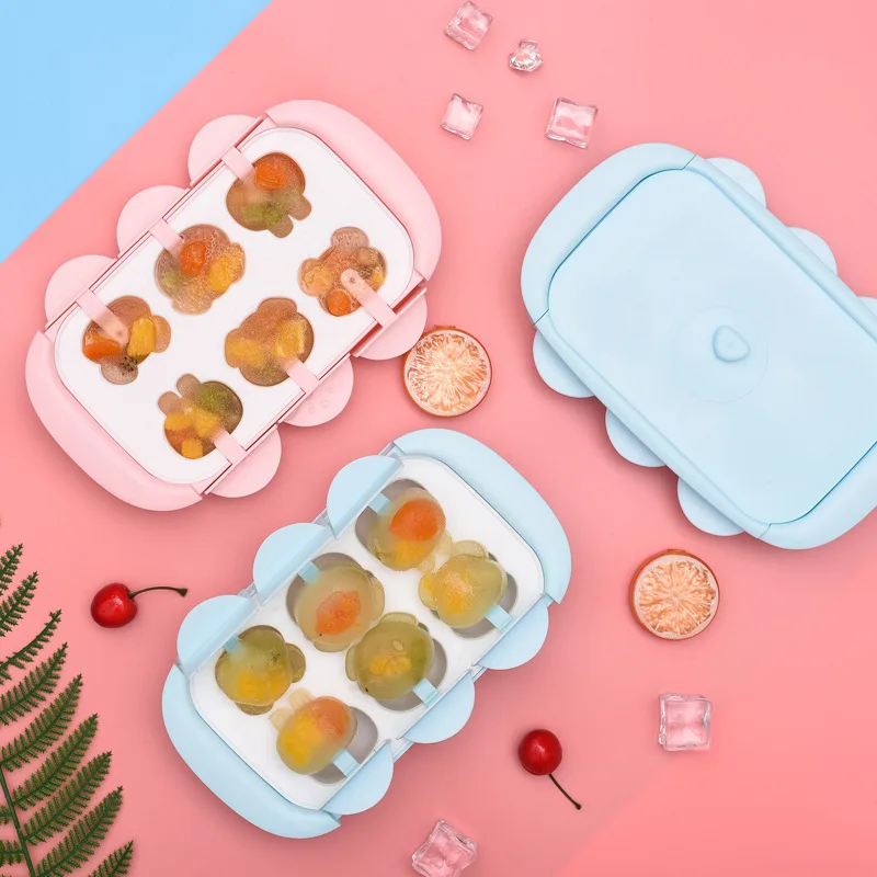 Cartoon Ice Cream Mold 6 Ice Popsicle Mold Popsicle Ice Cream Mold Ice Tray Diy Ice Cream Reusable with Stick Lid Kitchen Tools
Cartoon Ice Cream Mold 6 Ice Popsicle Mold Popsicle Ice Cream Mold Ice Tray Diy Ice Cream Reusable with Stick Lid Kitchen Tools