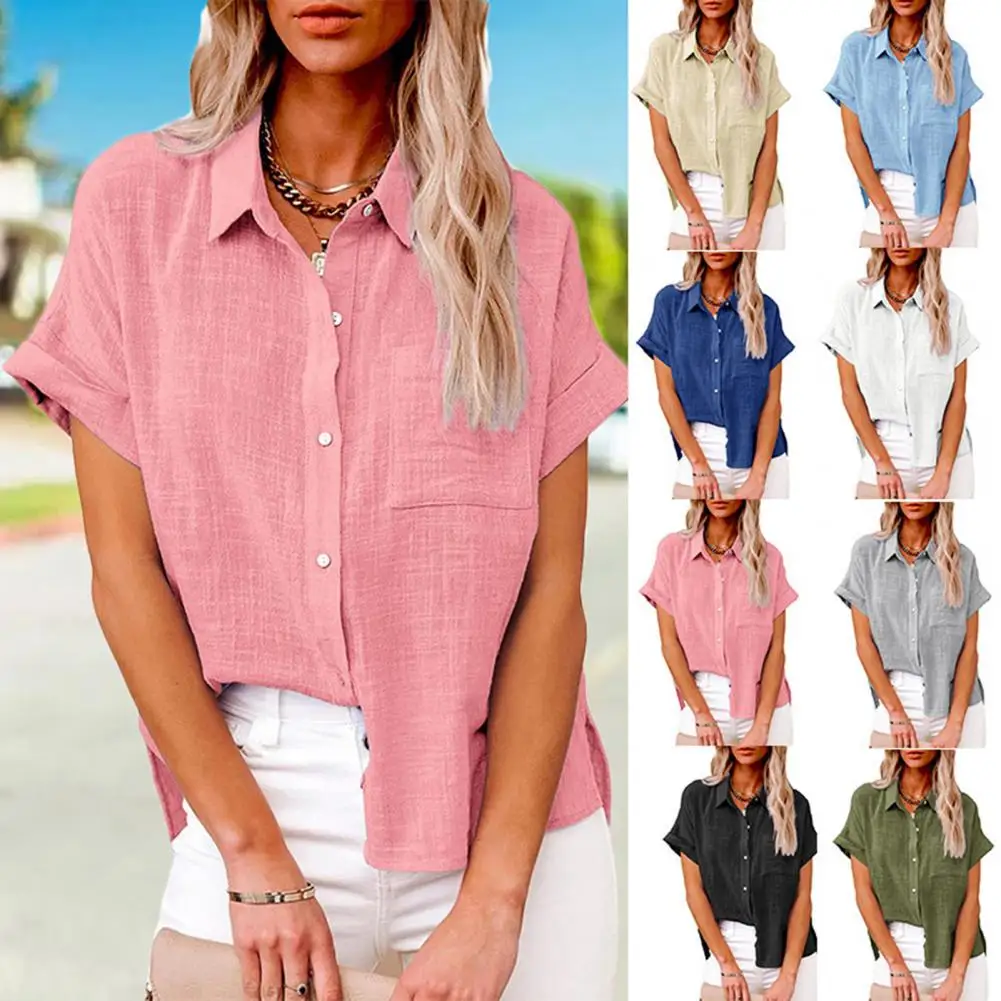 Woman Tops Sweat-absorbent Ladies Blouse Top Blouse Spring Summer Leisure Shirt
Woman Tops Sweat-absorbent Ladies Blouse Top Blouse Spring Summer Leisure Shirt