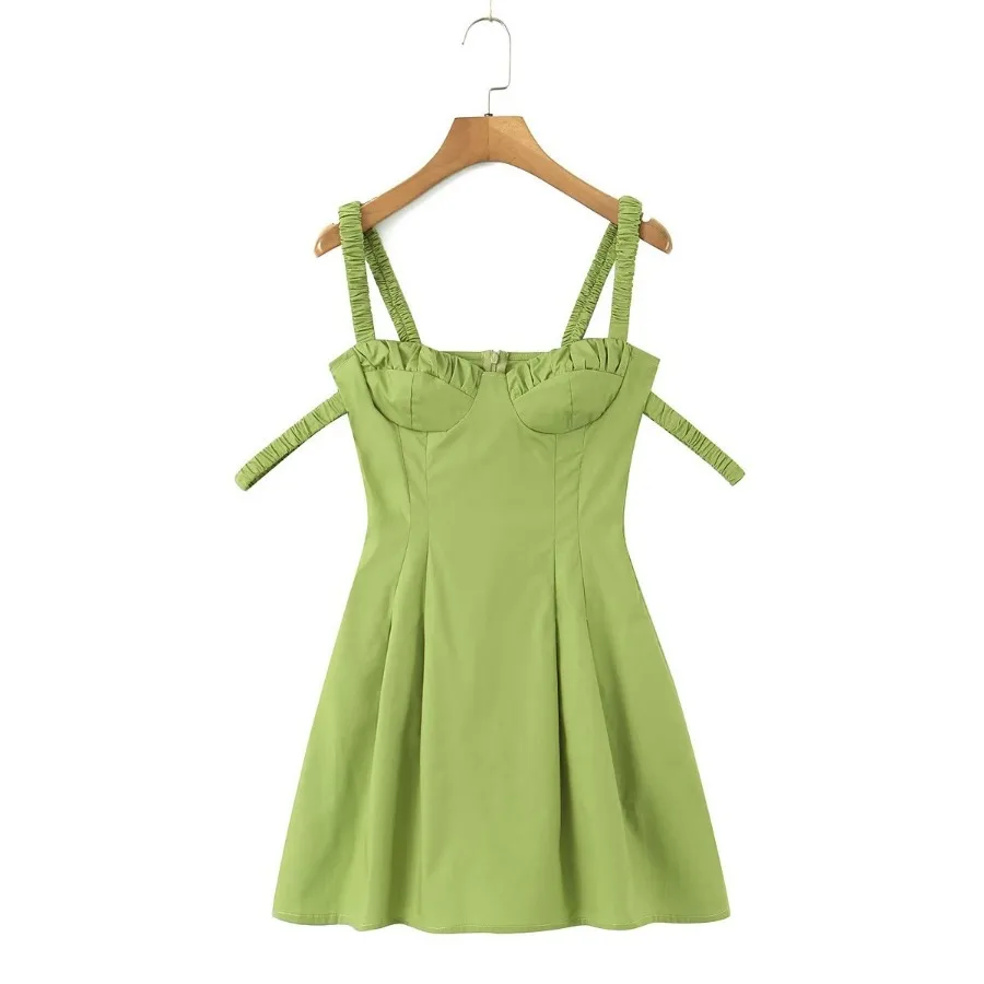 2023 Summer New Strap Double Shoulder A-line Dress with Wood Ear Edge Solid Color Dress
2023 Summer New Strap Double Shoulder A-line Dress with Wood Ear Edge Solid Color Dress