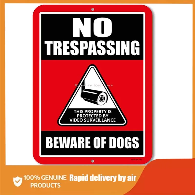 No Trespassing Signs This Property is Protected by Video Surveillance Sign Beware of Dogs 1 inch Metal Aluminum Tin Sign
No Trespassing Signs This Property is Protected by Video Surveillance Sign Beware of Dogs 1 inch Metal Aluminum Tin Sign
