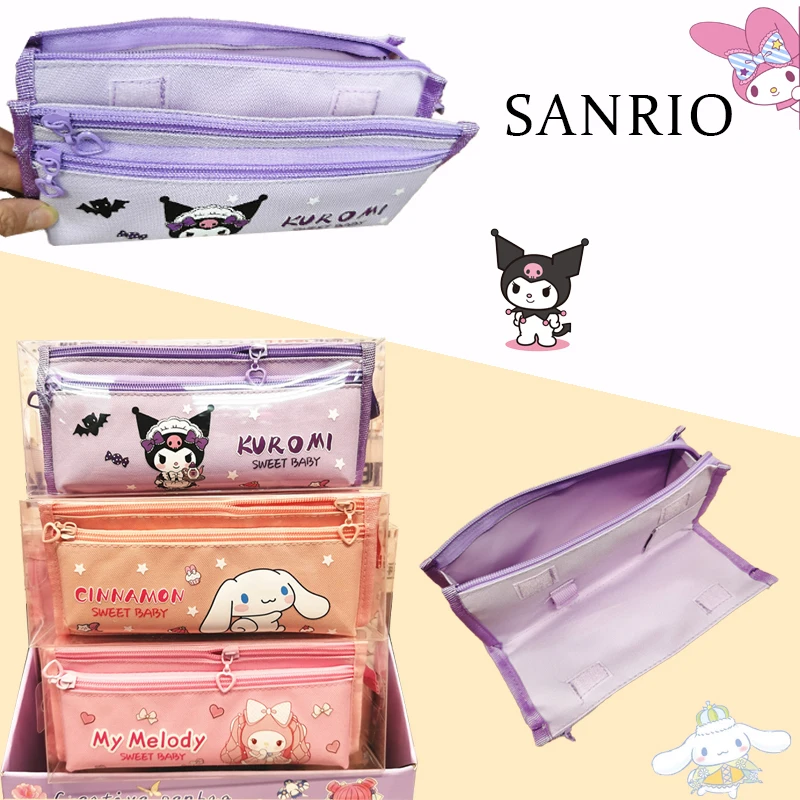 Sanrio Kuromi Cinnamoroll сумка для хранения Kawaii My Melody мультфильм аниме 3 слоя молния печать шариковая ручка ластик канцелярская сумка
Sanrio Kuromi Cinnamoroll сумка для хранения Kawaii My Melody мультфильм аниме 3 слоя молния печать шариковая ручка ластик канцелярская сумка
