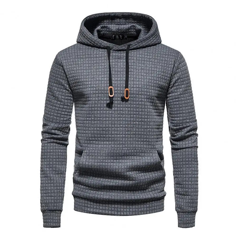 Men Hoodies Long Sleeves Drawstring Pocket Waffle Fabric Pullover Men Sweatshirt Spring Autumn Plaid Quilting Solid Color Hoodie 
Men Hoodies Long Sleeves Drawstring Pocket Waffle Fabric Pullover Men Sweatshirt Spring Autumn Plaid Quilting Solid Color Hoodie