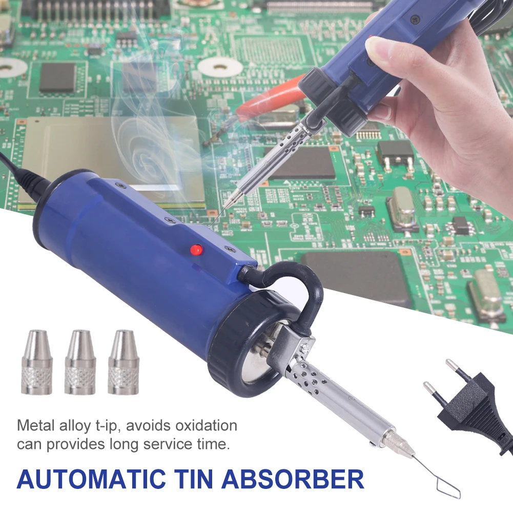Automatic Vacuum Solder Sucker Desoldering Suction Pump Iron Gun Tin Soldering Repair Tool for Thick Film Integrated Circuits
Automatic Vacuum Solder Sucker Desoldering Suction Pump Iron Gun Tin Soldering Repair Tool for Thick Film Integrated Circuits