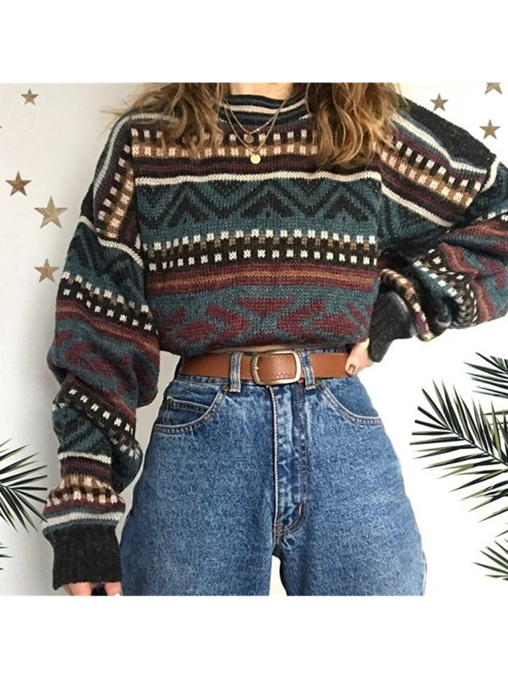 Vintage Sweaters Women Oversized Thicken Knitwear BF Unisex Couples Winter Pullovers Femme Woolen Sweater Striped Tops
Vintage Sweaters Women Oversized Thicken Knitwear BF Unisex Couples Winter Pullovers Femme Woolen Sweater Striped Tops