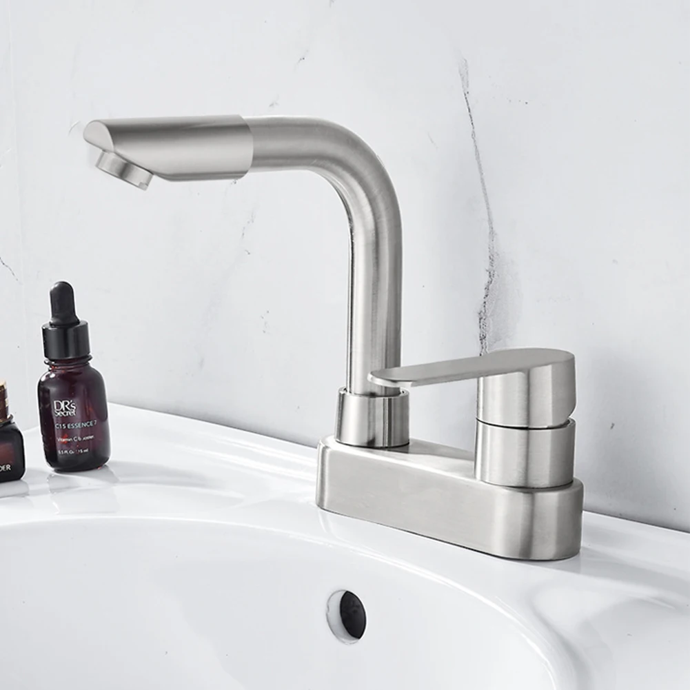 304 Stainless Steel Basin Sink Faucet Single Handle Deck Mounted Bathroom Faucet Hot Cold Water Mixer Tap Bathroom Accessories
304 Stainless Steel Basin Sink Faucet Single Handle Deck Mounted Bathroom Faucet Hot Cold Water Mixer Tap Bathroom Accessories