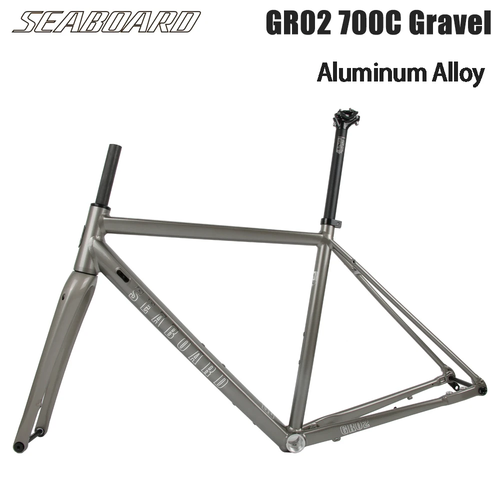 

Seaboard GR02 гравийный дисковый тормоз, рама дорожного велосипеда с углеродной вилкой, рама из алюминиевого сплава, сквозная ось 12x142 мм, гравийная рама